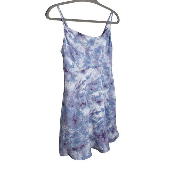ASTR The Label Womens Purple Tie-Dye Spaghetti Strap Sundress Slip Mini Dress S - Picture 3 of 7